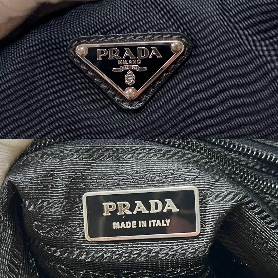 PRADA プラダ　ショルダーバッグ 白タグ有　テスート　ブラック