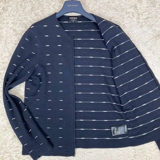 ジョルジオアルマーニ(Giorgio Armani)のジョルジオアルマーニ 最高級 黒タグ シルク カシミヤ ジップアップカーディガン(カーディガン)