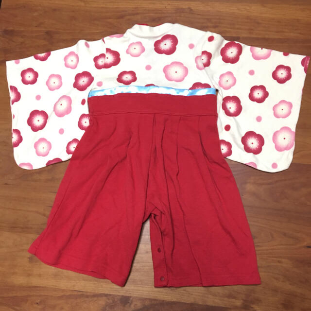 ベルメゾン(ベルメゾン)のりんご様専用  袴ロンパース キッズ/ベビー/マタニティのキッズ服女の子用(90cm~)(和服/着物)の商品写真