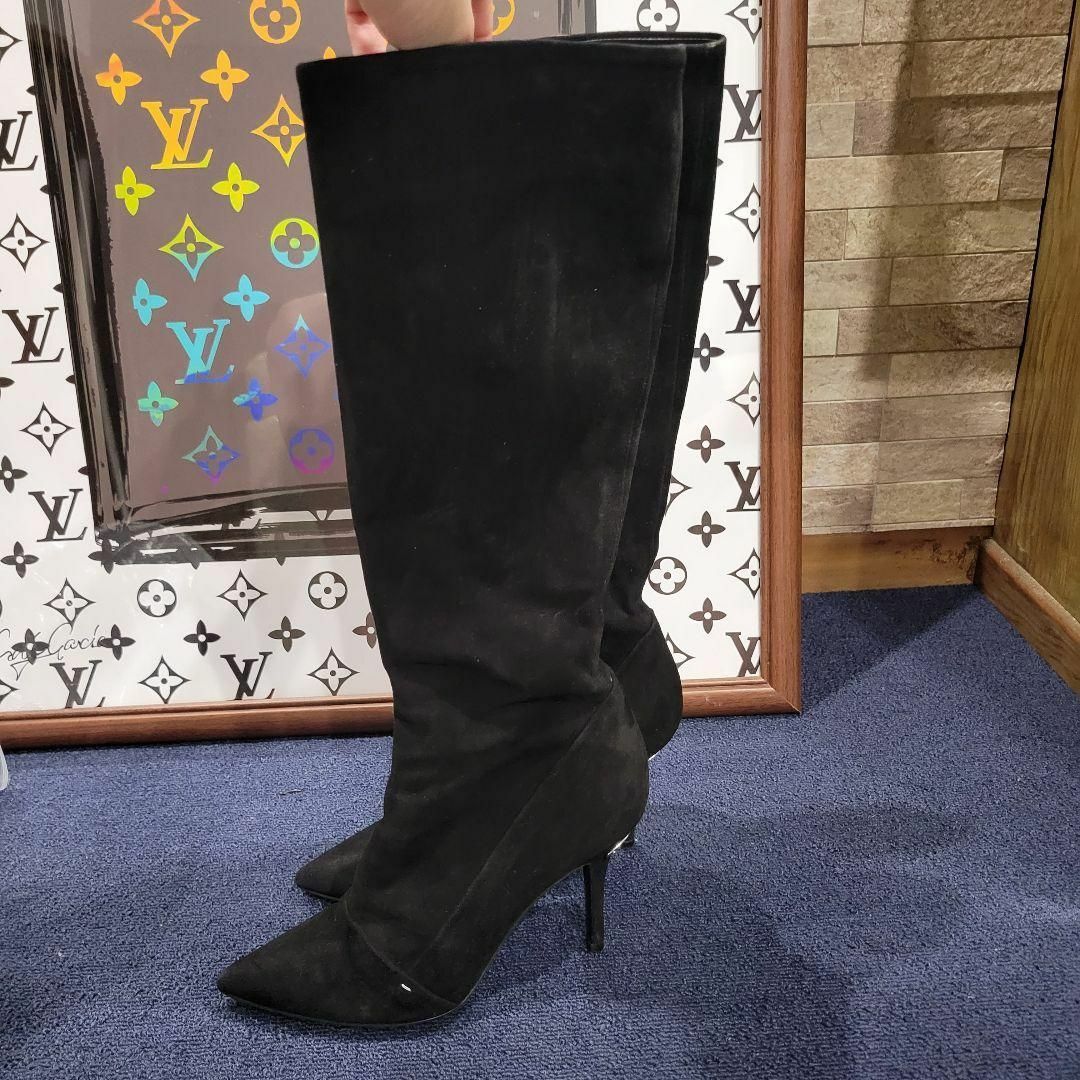 ルイヴィトン お洒落 シンプル ロングブーツ スエード パンプス