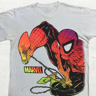 マーベル(MARVEL)のKYY MARVEL 白 マーベル　スパイダーマン　アメコミ　コミック Tシャツ(Tシャツ/カットソー(半袖/袖なし))