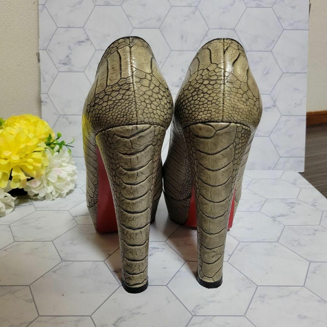 Christian Louboutin - ルブタン レザー パンプス 厚底 ハイヒール