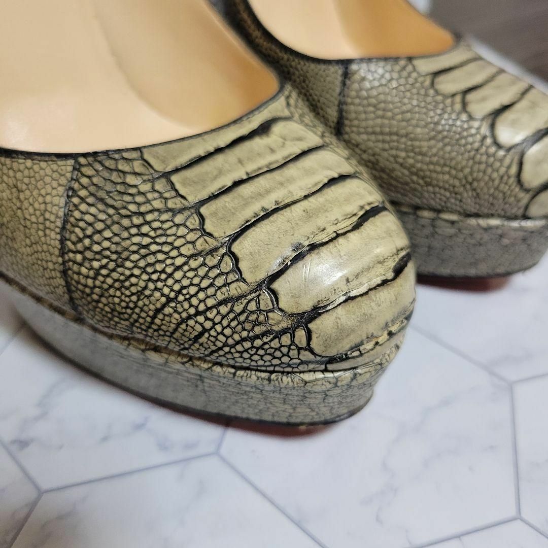 Christian Louboutin - ルブタン レザー パンプス 厚底 ハイヒール