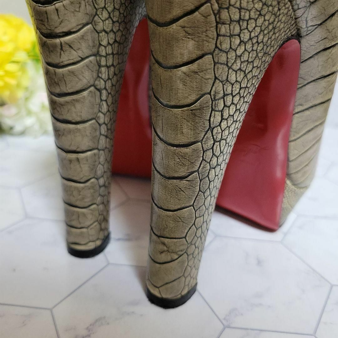 Christian Louboutin - ルブタン レザー パンプス 厚底 ハイヒール