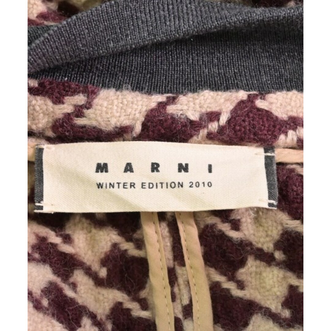 Marni(マルニ)のMARNI コート（その他） 38(S位) ベージュxエンジ系(千鳥格子) 【古着】【中古】 レディースのジャケット/アウター(その他)の商品写真