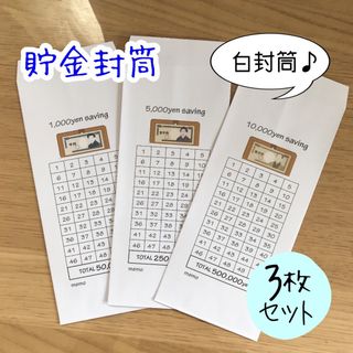 sar様専用　貯金封筒3枚セット　1000円デザイン3枚(その他)