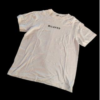 ミルクフェド(MILKFED.)のMILKFED. ミルクフェド ロゴ 刺繍 半袖 Tシャツ 綿  S 53(Tシャツ(半袖/袖なし))