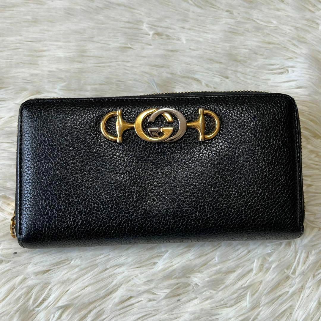 GUCCI グッチ 長財布 黒 ホースビット 金具 - 長財布