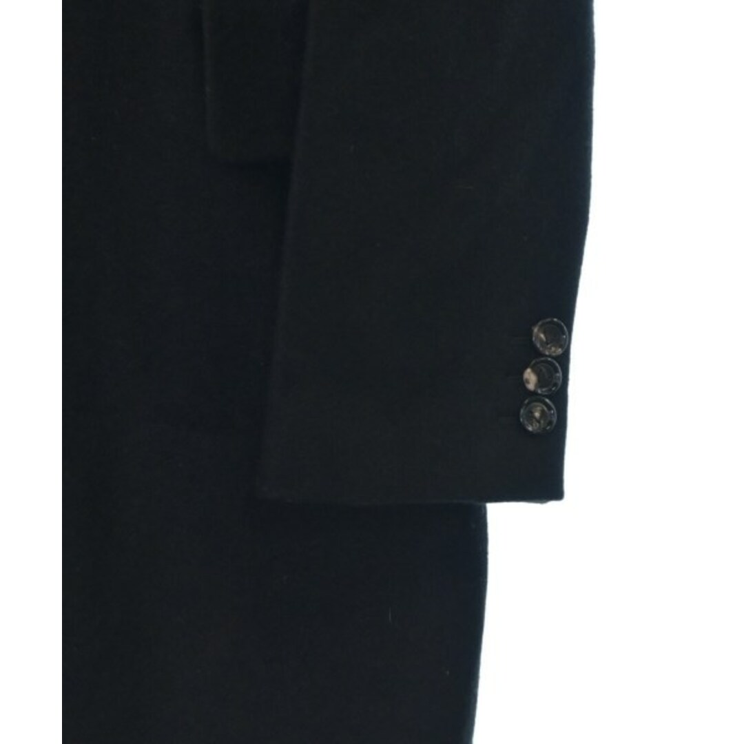 Bottega Veneta(ボッテガヴェネタ)のBOTTEGA VENETA ボッテガベネタ チェスターコート 46(M位) 黒 【古着】【中古】 メンズのジャケット/アウター(チェスターコート)の商品写真