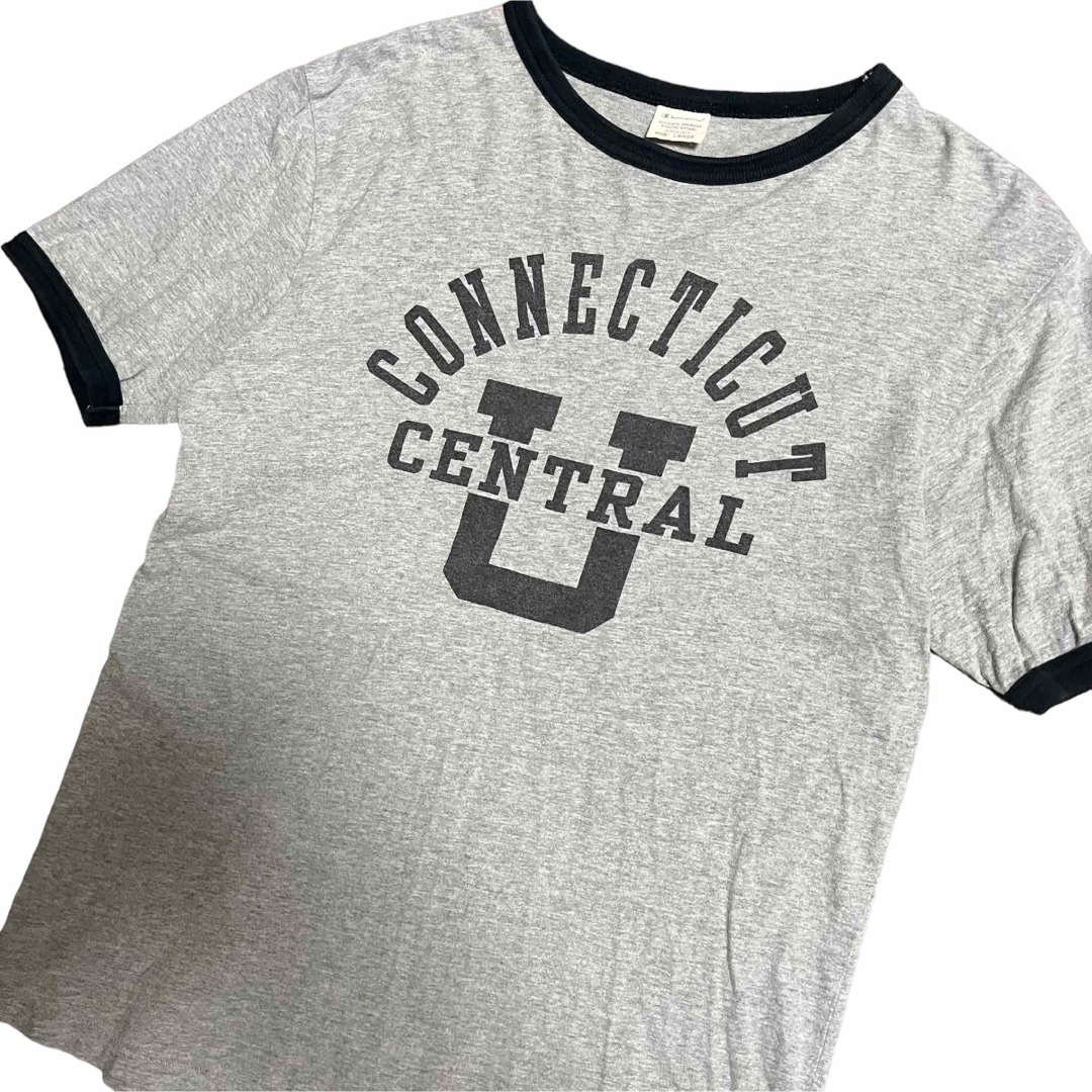 Champion - 00's Champion リンガーTシャツ アーチロゴ カレッジロゴ