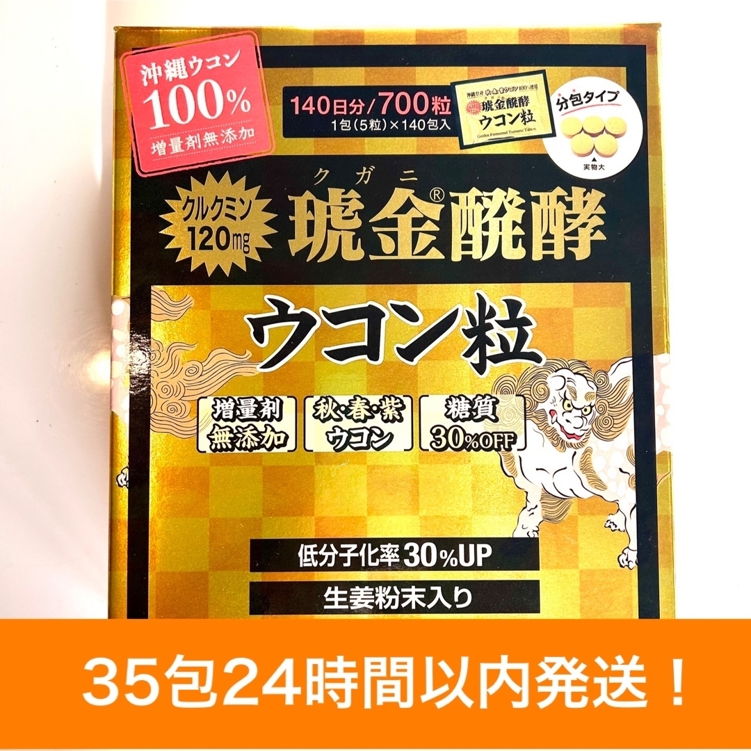 クガニ醗酵ウコン粒　35日分★24時間以内発送！ 食品/飲料/酒の健康食品(その他)の商品写真