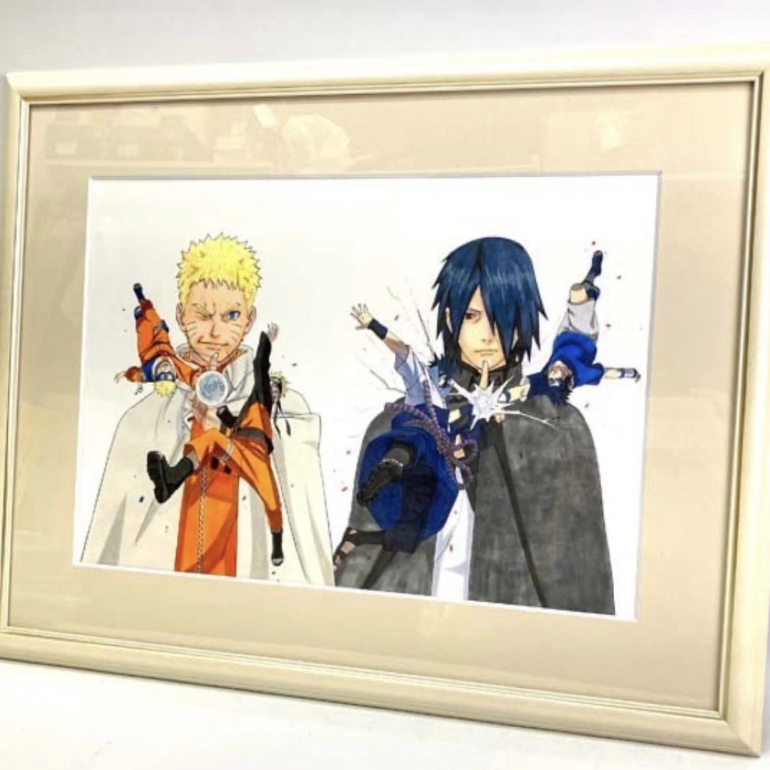 【限定・非売品】NARUTO 高級複製原画　ナルト　サスケ　ナルト展