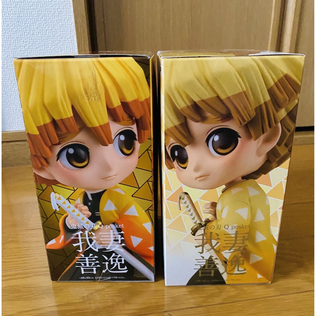 【新品】鬼滅の刃　Qposket　我妻善逸　フィギュア  全2種セット エンタメ/ホビーのおもちゃ/ぬいぐるみ(キャラクターグッズ)の商品写真