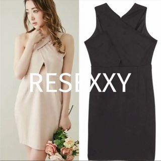 リゼクシー(RESEXXY)の新品タグ付❤️RESEXXY リゼクシーウエストオープンタイトワンピースブラック(ミニワンピース)