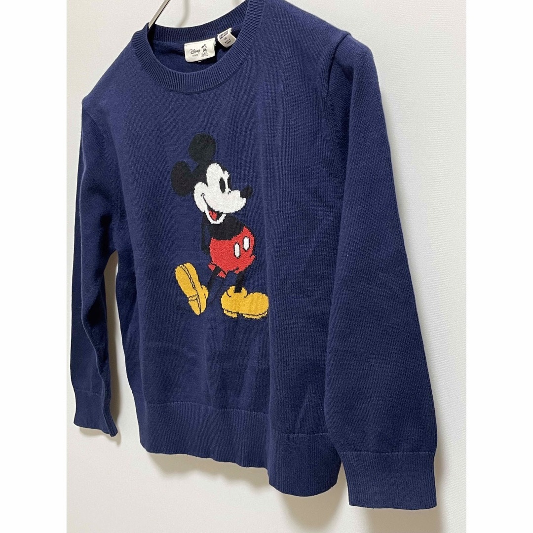 Disney(ディズニー)の【UNIQLO】ユニクロ ディズニー コラボ ミッキー 長袖 ニット 120 キッズ/ベビー/マタニティのキッズ服男の子用(90cm~)(ニット)の商品写真