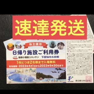 速達★藤田観光株主優待 日帰り施設利用券1枚　箱根小涌園ユネッサン2名分(遊園地/テーマパーク)