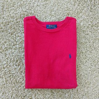 ポロラルフローレン(POLO RALPH LAUREN)のポロ・ラルフローレン　Tシャツ　レディース　Lサイズ　赤　シンプル　ワンポイント(Tシャツ(半袖/袖なし))