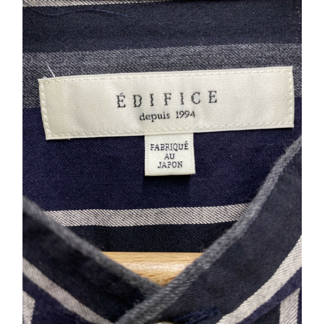 EDIFICE(エディフィス)のエディフィス EDIFICE 長袖シャツ ストライプ バンドカラー メンズ M メンズのトップス(シャツ)の商品写真