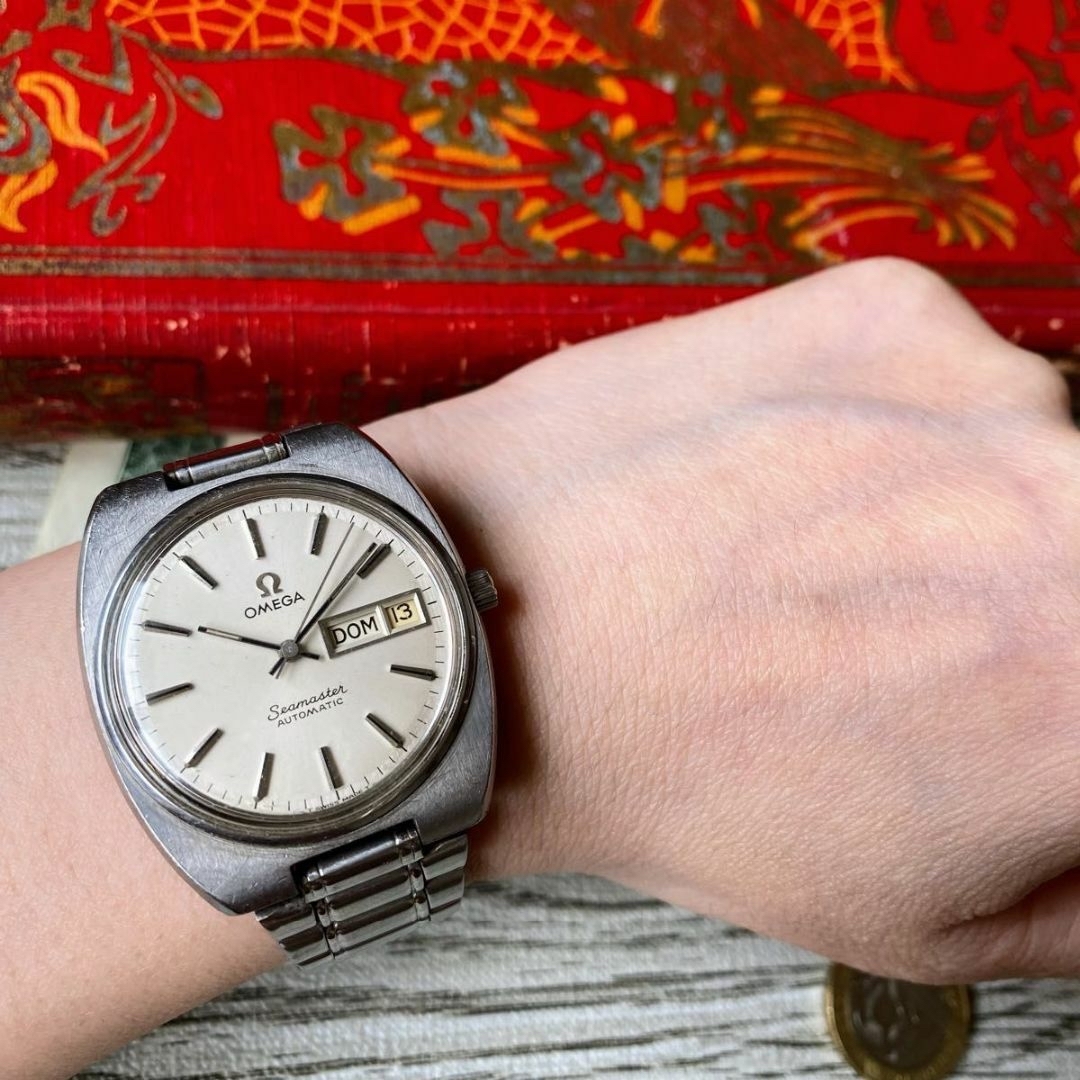 OMEGA(オメガ)の【レトロな雰囲気】オメガ シーマスター メンズ腕時計 ホワイト 自動巻き メンズの時計(腕時計(アナログ))の商品写真