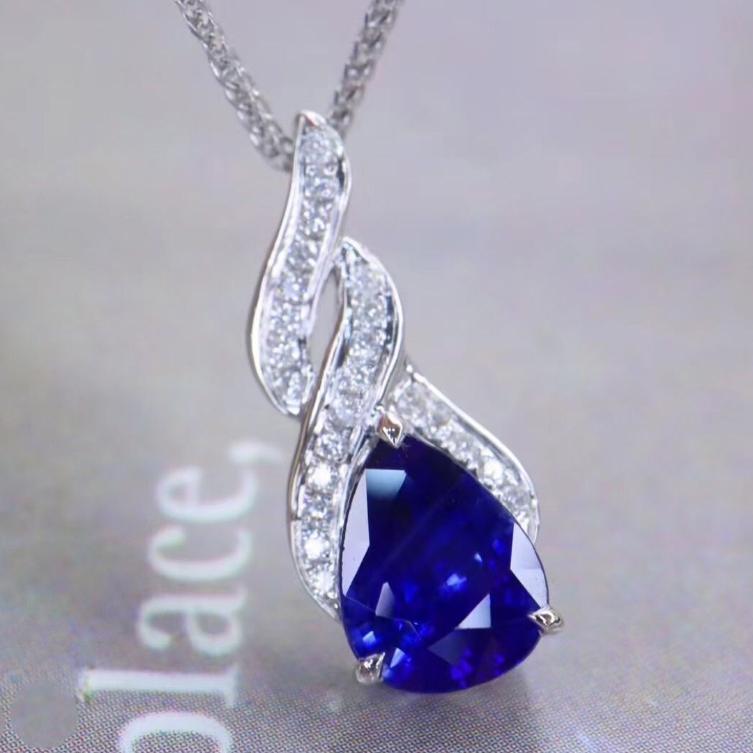 天然 ブルーサファイア ダイヤ  ペンダントトップ1.6ct ¥