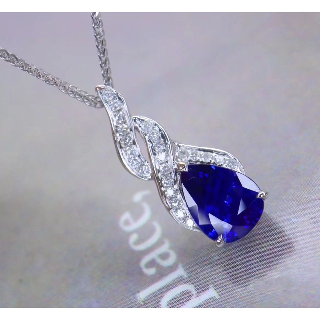 天然 ブルーサファイア ダイヤ  ペンダントトップ1.6ct ¥