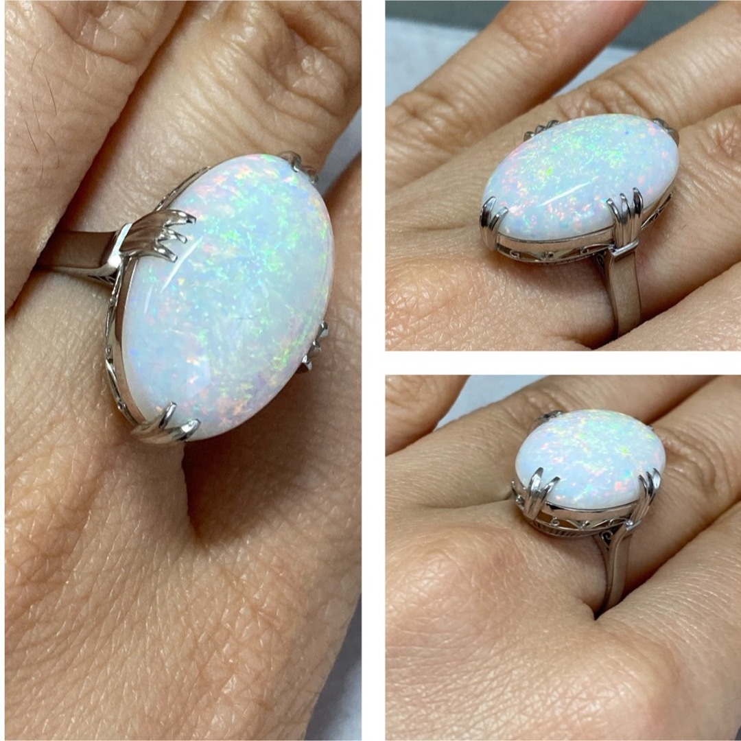 Pm900 10.45ct 大粒のオパールリング 指輪 の通販 by hana's Pm900 10.45ct 大粒のオパールリング 指輪 の通販 by hana's