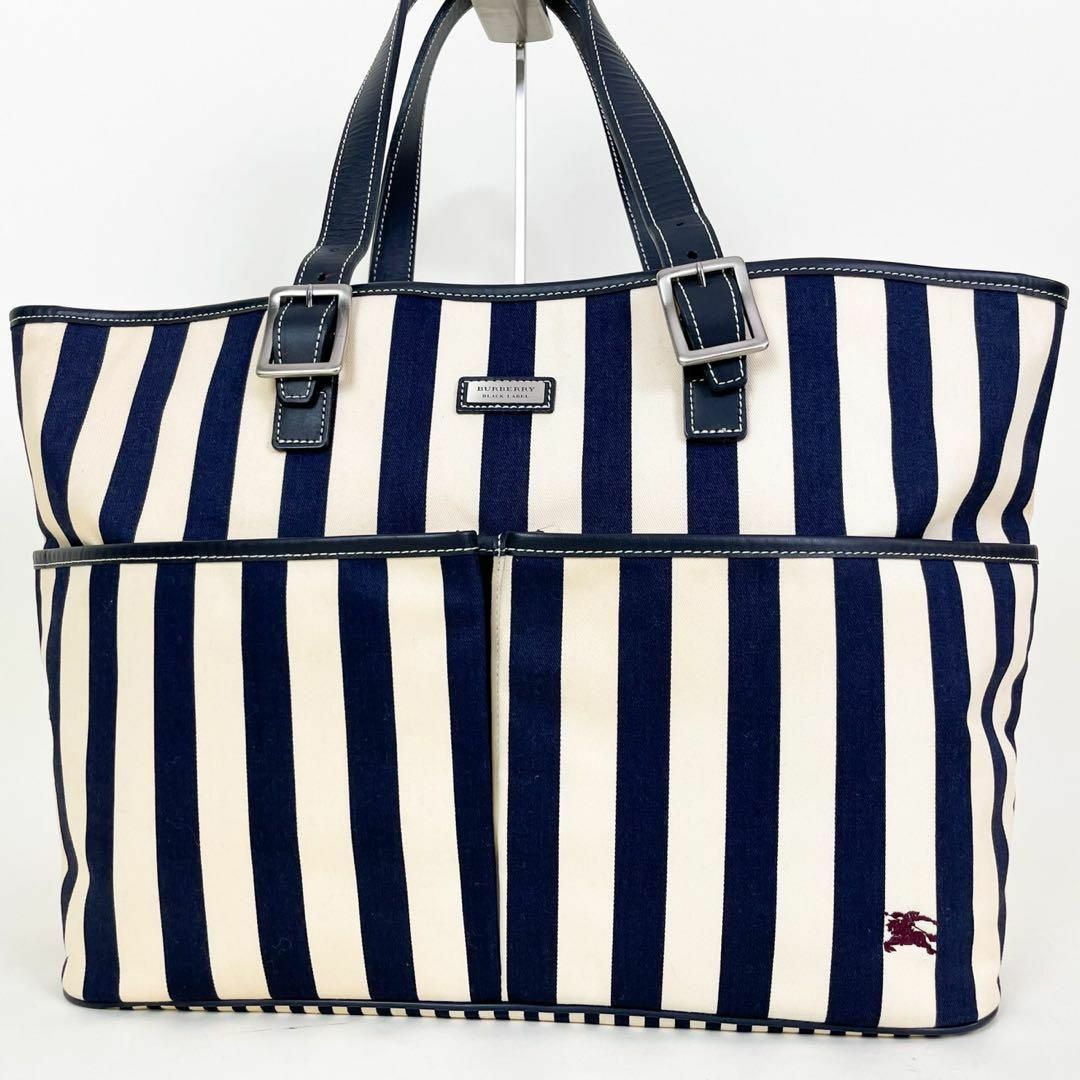 未使用品》大容量 BURBERRY メンズ キャンバス レザー トートバッグ 未使用品》大容量 BURBERRY メンズ キャンバス レザー トートバッグ
