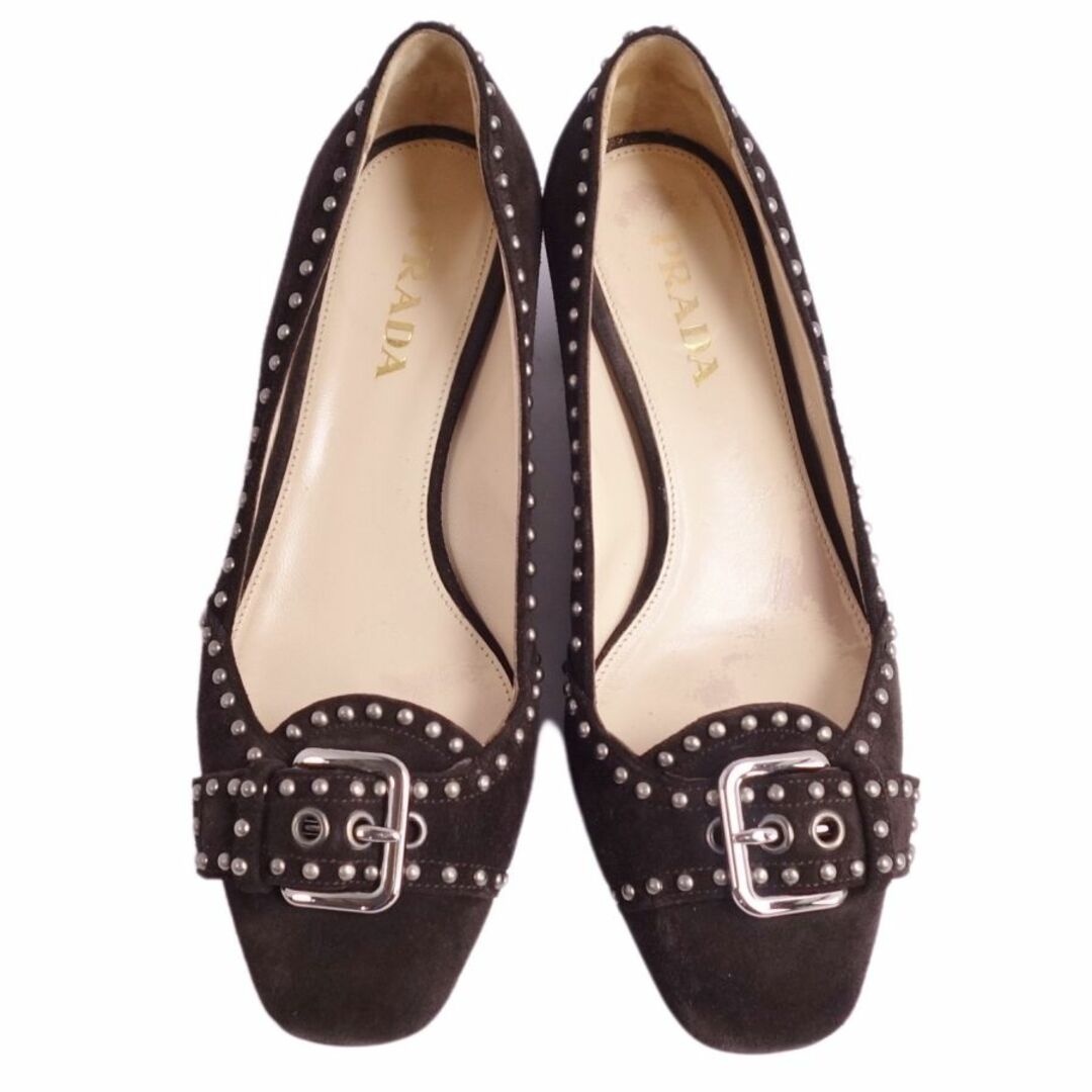 PRADA - プラダ PRADA パンプス スタッズ ベルト スウェード PRADA - プラダ PRADA パンプス スタッズ ベルト スウェード