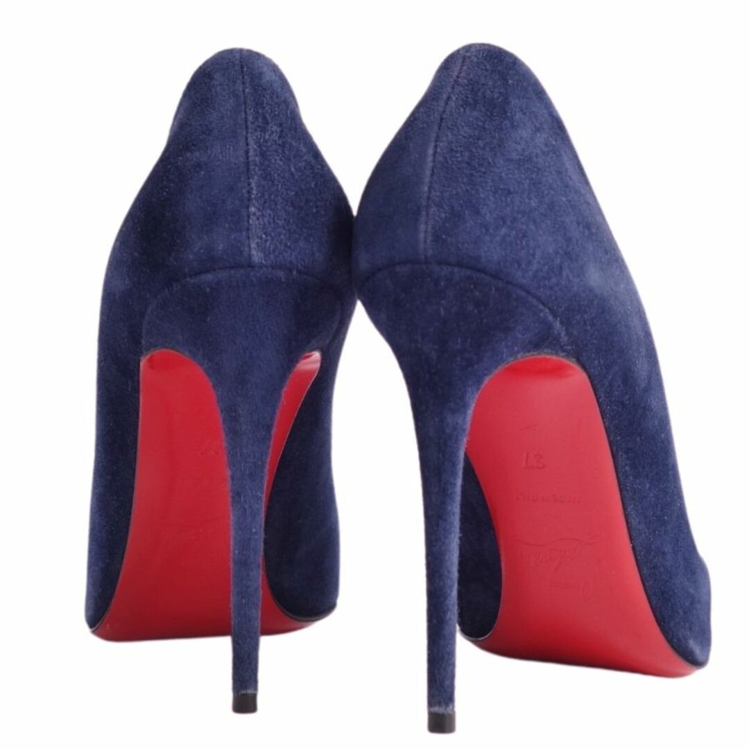 クリスチャンルブタン Christian Louboutin パンプス ポインテッドトゥ スウェードレザー ヒール シューズ 靴 レディース  37(24cm相当) ネイビー