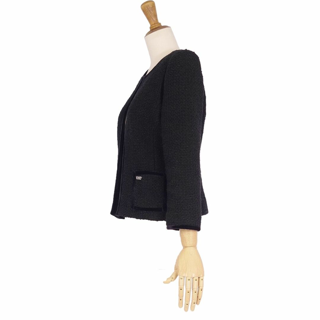 FOXEY - 美品 フォクシー FOXEY ジャケット ノーカラー FOXEY - 美品 フォクシー FOXEY ジャケット ノーカラー