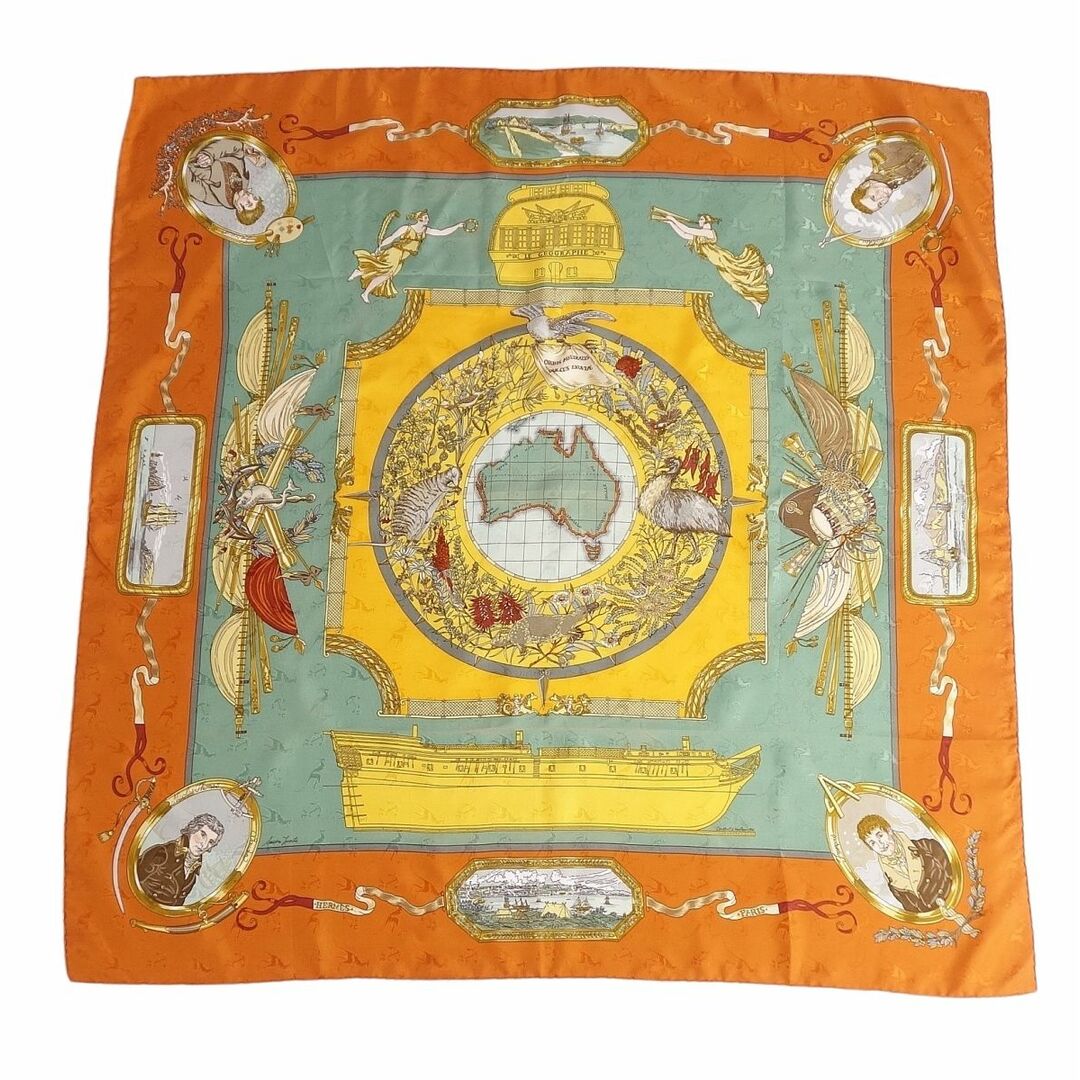 美品 エルメス HERMES スカーフ カレ90 ORBIS AUSTRALIS DULCES