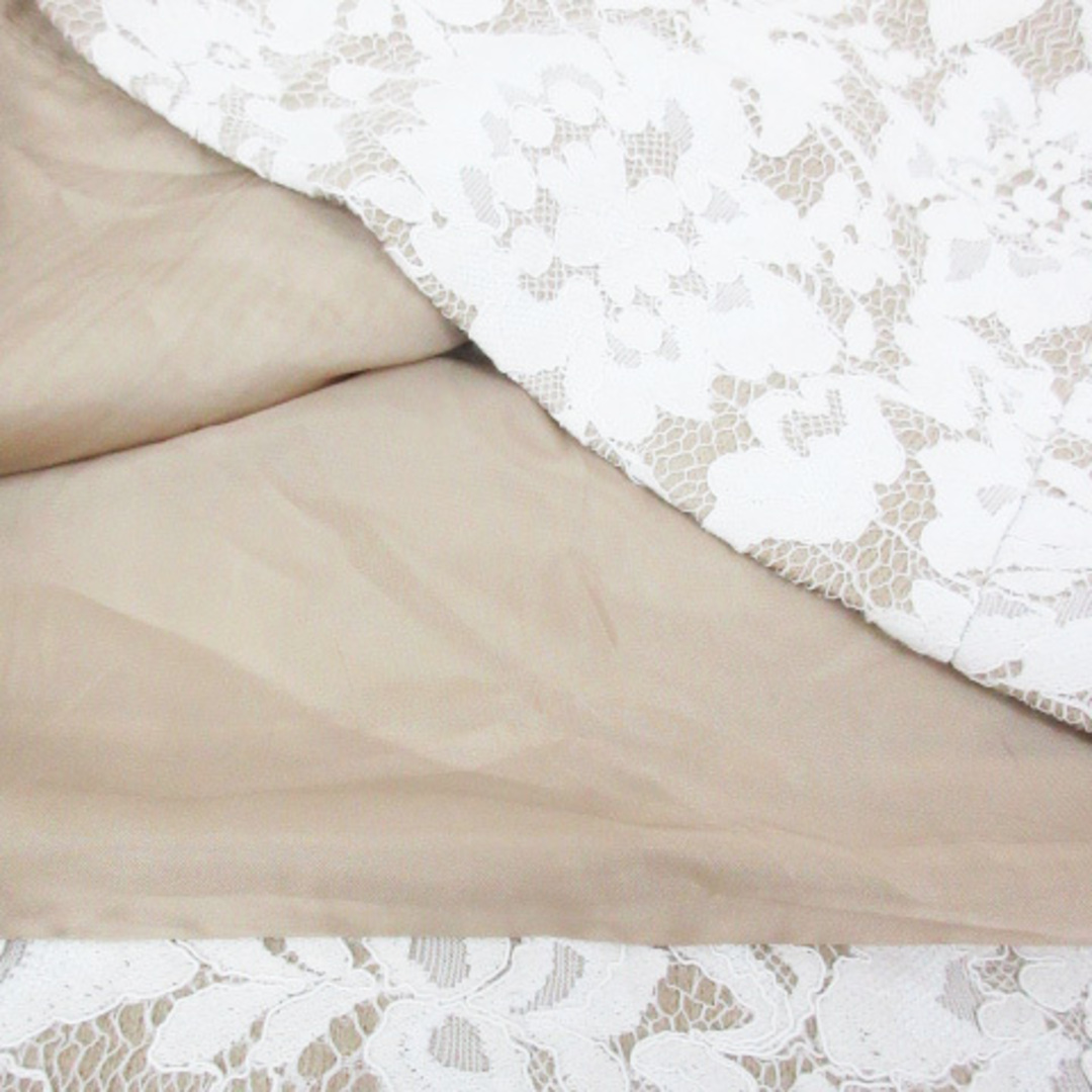 JILL by JILLSTUART(ジルバイジルスチュアート)のジルバイジルスチュアート 台形スカート ミニ丈 S ベージュ 白 /FF34 レディースのスカート(ミニスカート)の商品写真