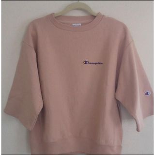 チャンピオン(Champion)のChampionスウェットTシャツピンク美品(Tシャツ(半袖/袖なし))