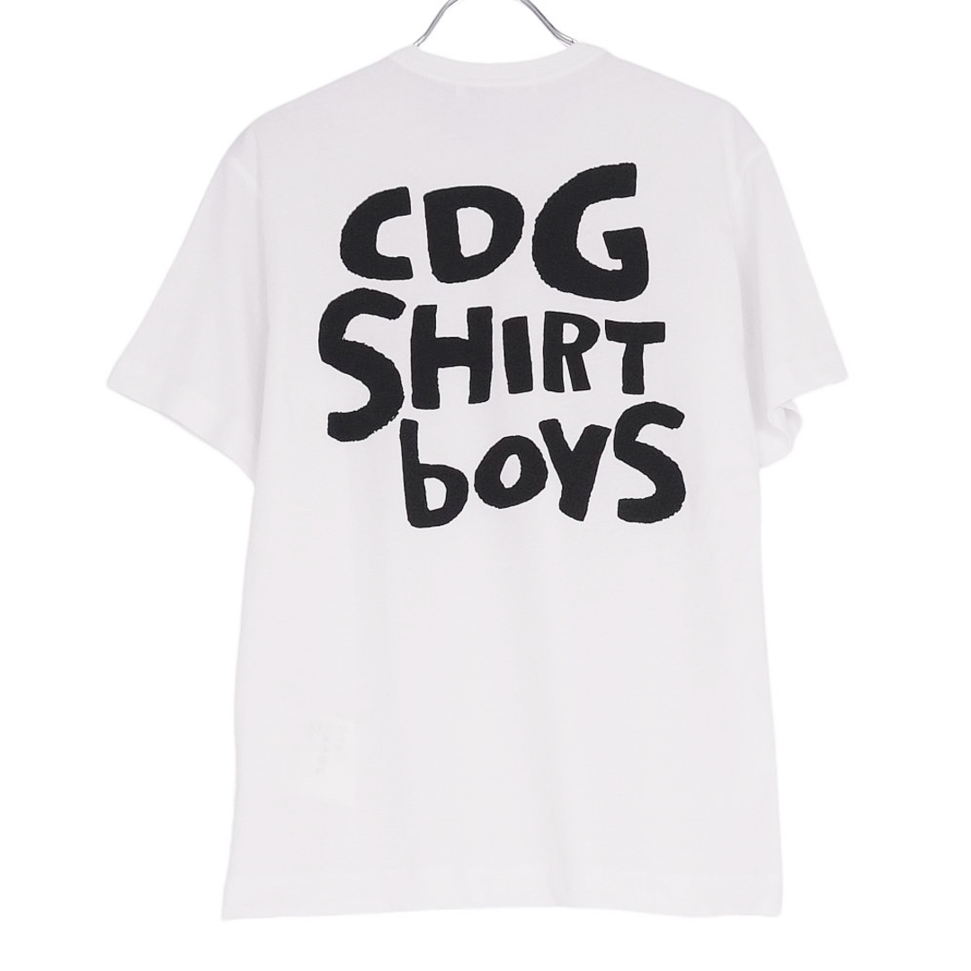 美品 コムデギャルソン COMME des GARCONS SHIRT BOYS Tシャツ カットソー ロゴ トップス メンズ XS ホワイト |  フリマアプリ ラクマ