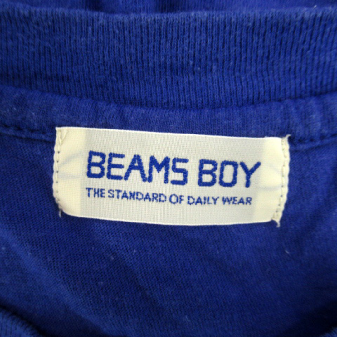 BEAMS BOY(ビームスボーイ)のビームスボーイ  カットソー 七分袖 ラグランスリーブ プリント 青 ブルー レディースのトップス(その他)の商品写真