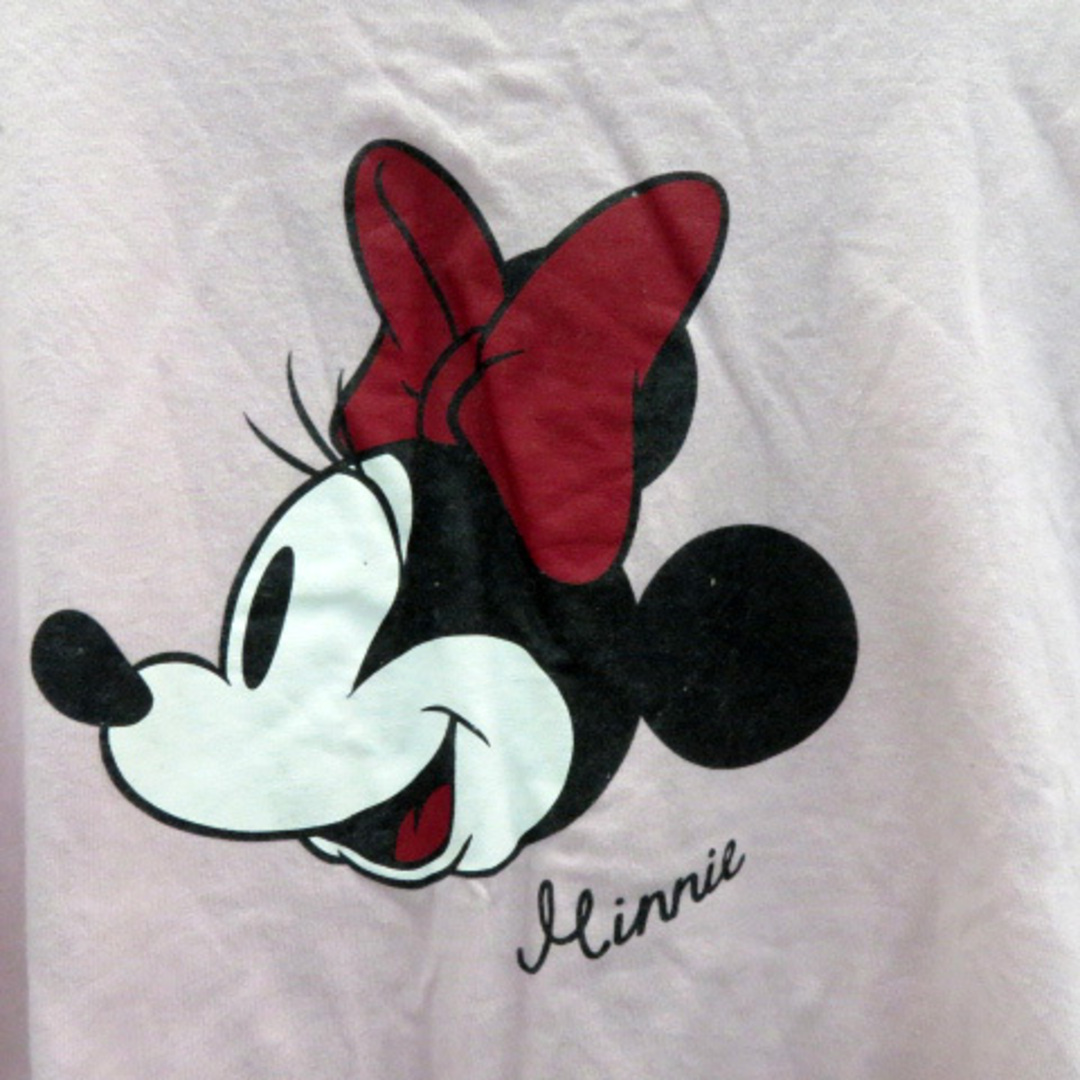 Disney(ディズニー)のディズニー Tシャツ カットソー 半袖 ミニーマウス オーバーサイズ M ピンク レディースのトップス(Tシャツ(半袖/袖なし))の商品写真