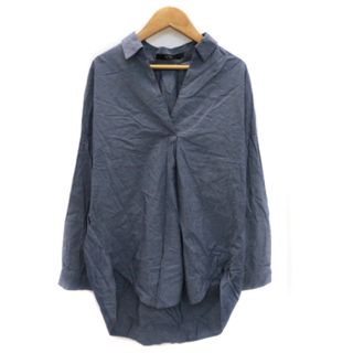 アズールバイマウジー(AZUL by moussy)のアズールバイマウジー シャツ ブラウス 長袖 スキッパーカラー 無地(シャツ/ブラウス(長袖/七分))