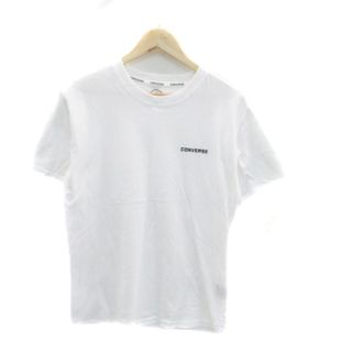 コンバース(CONVERSE)のコンバース Tシャツ カットソー ラウンドネック プリント M オフホワイト 黒(Tシャツ/カットソー(半袖/袖なし))