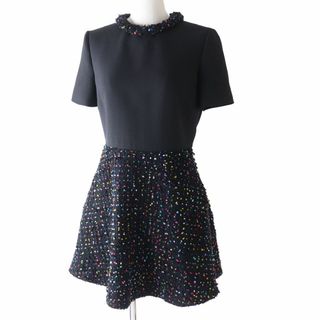 VALENTINO スカラップ ワンピース ブルー 38 - pingoequipamentos.com.br