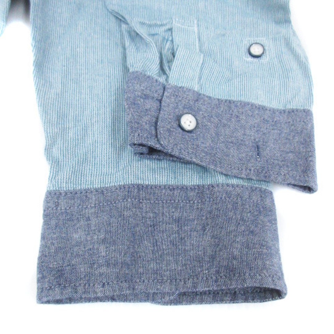 ikka(イッカ)のイッカ カジュアルシャツ 七分袖 総柄 M ターコイズブルー 紺 /FF40 メンズのトップス(シャツ)の商品写真