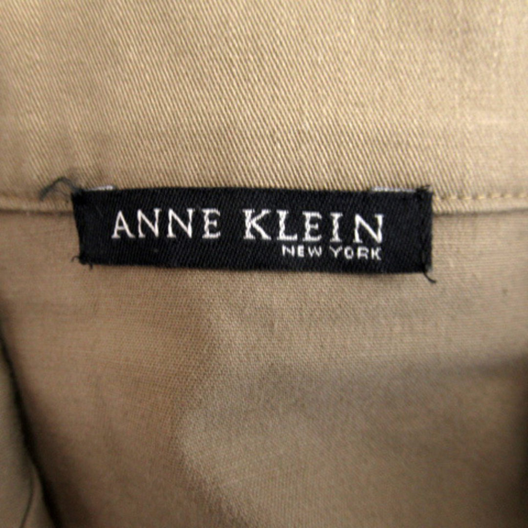 ANNE KLEIN(アンクライン)のアンクライン ワンピース ミモレ丈 ノースリーブ スキッパーカラー 9 ブラウン レディースのワンピース(ひざ丈ワンピース)の商品写真