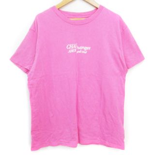 アングリッド(Ungrid)のアングリッド Tシャツ カットソー 半袖 クルーネック プリント F ピンク(Tシャツ(半袖/袖なし))