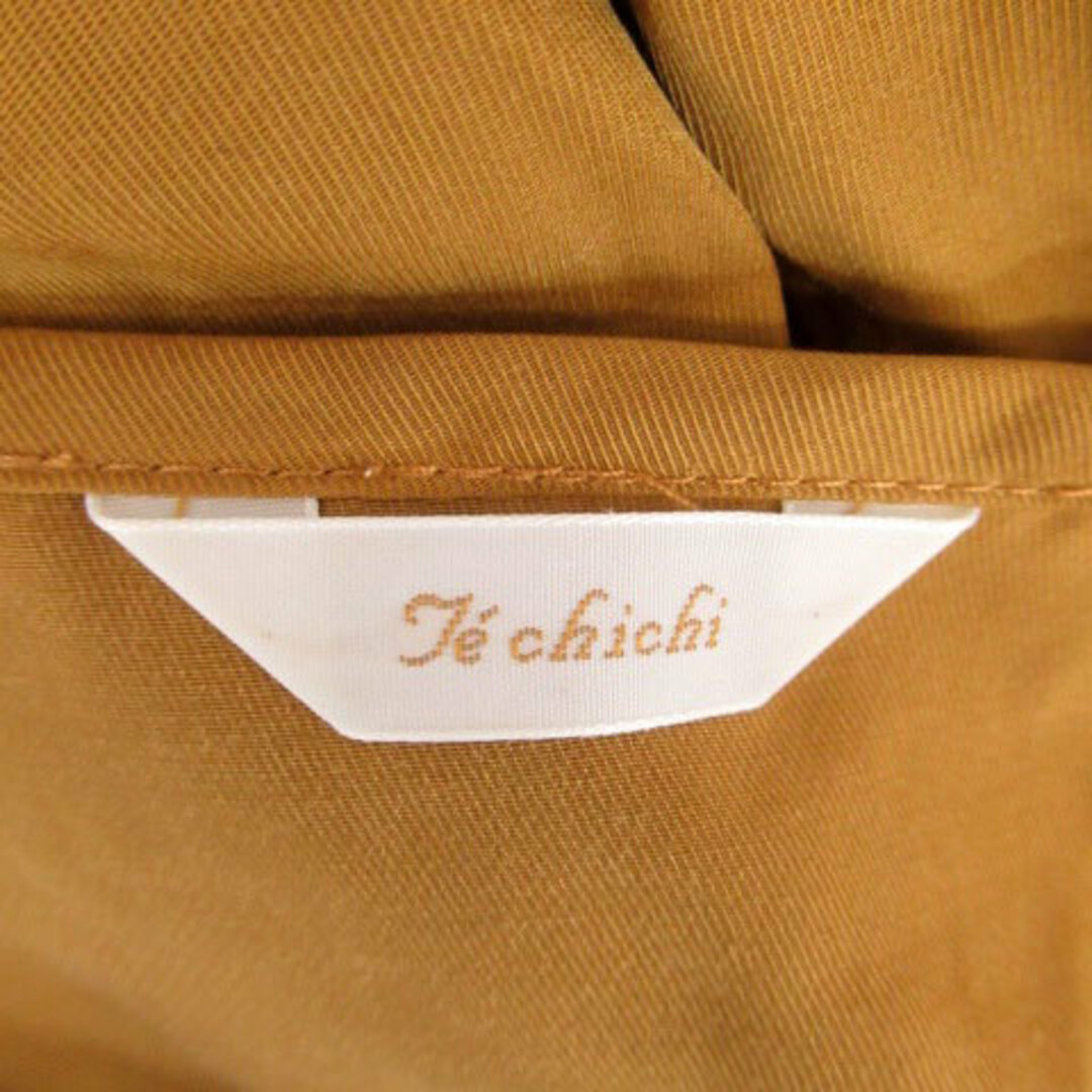 Techichi(テチチ)のテチチ ワンピース スリットネック 長袖 ロング丈 M 黄色 イエロー レディースのワンピース(ロングワンピース/マキシワンピース)の商品写真