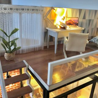 ミニチュアドールハウス 完成品 オシャレな北欧風ハウス❤︎の通販 by