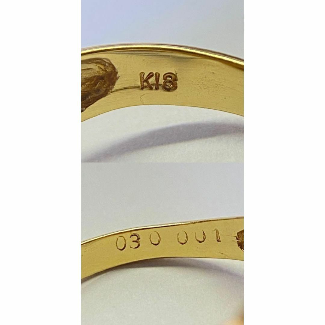 K18　天然ルビーリング　R0.30ct　サイズ11号　3.5ｇ　18金　ダイヤ レディースのアクセサリー(リング(指輪))の商品写真