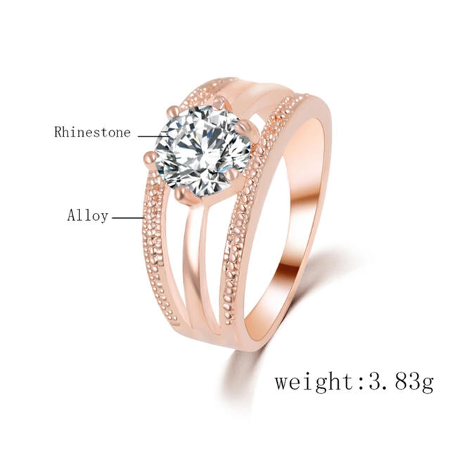 【12号】シルバー加工  クリスタルリング ロマンチック婚約指輪 レディースのアクセサリー(リング(指輪))の商品写真