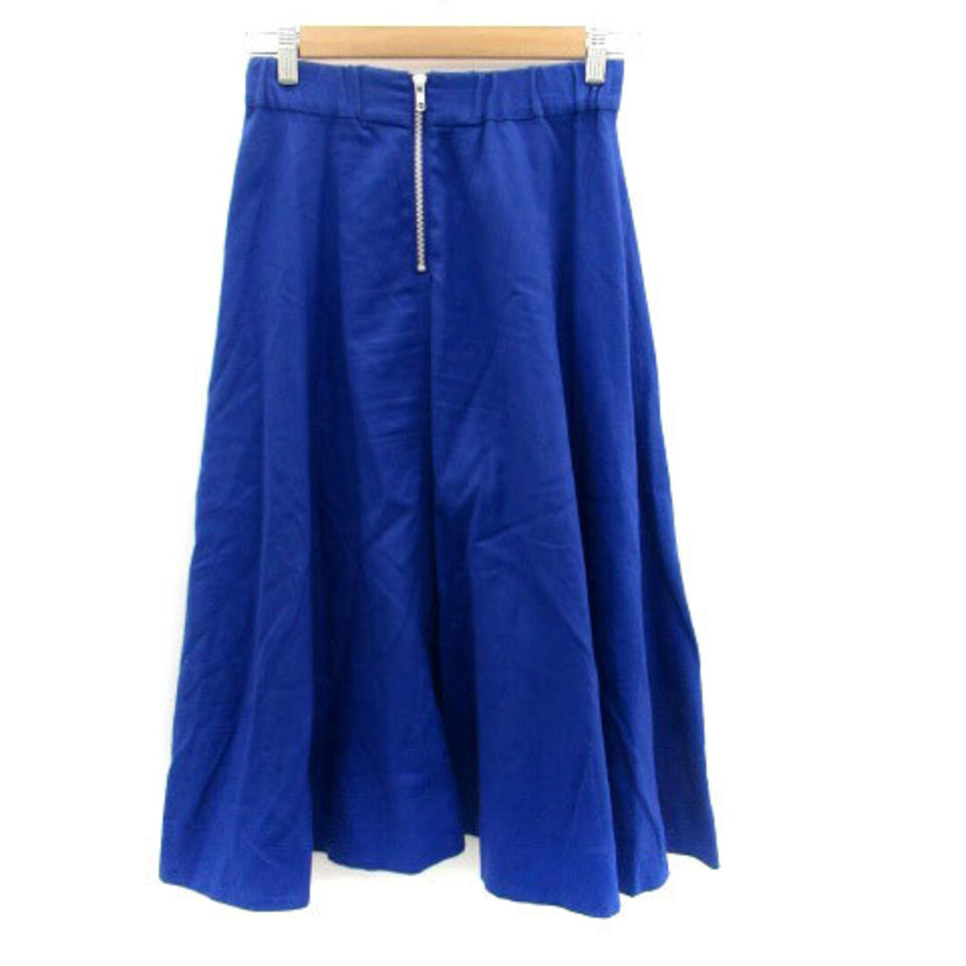 ROSE BUD(ローズバッド)のローズバッド ROSE BUD フレアスカート ロング丈 リネン F 青 ブルー レディースのスカート(ロングスカート)の商品写真