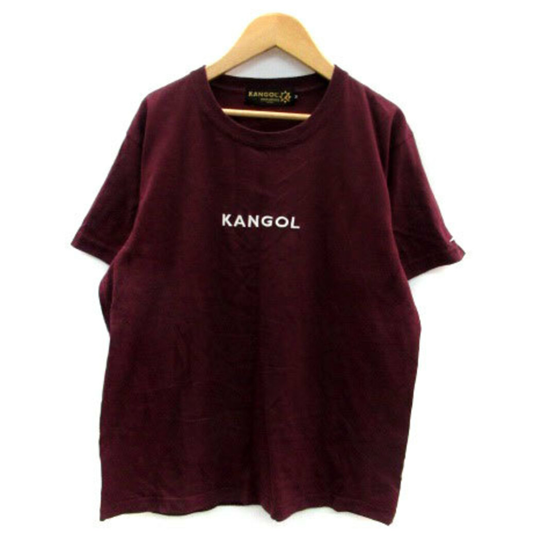 KANGOL(カンゴール)のカンゴール Tシャツ カットソー ラウンドネック 半袖 ロゴ刺繍 M ボルドー メンズのトップス(Tシャツ/カットソー(半袖/袖なし))の商品写真