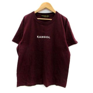 カンゴール(KANGOL)のカンゴール Tシャツ カットソー ラウンドネック 半袖 ロゴ刺繍 M ボルドー(Tシャツ/カットソー(半袖/袖なし))