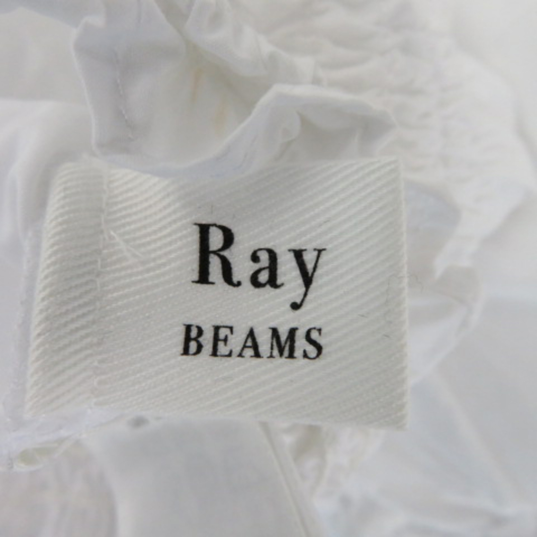 Ray BEAMS(レイビームス)のレイビームス ブラウス カットソー 七分袖 ラウンドネック 無地 白 ホワイト レディースのトップス(その他)の商品写真